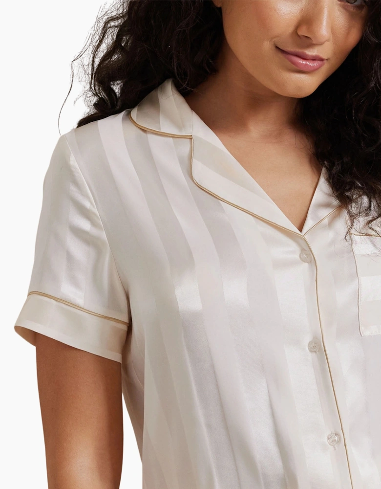 Cw4391rstp03 Chelsea Peers Satin Jacquard Short Pyjama Set