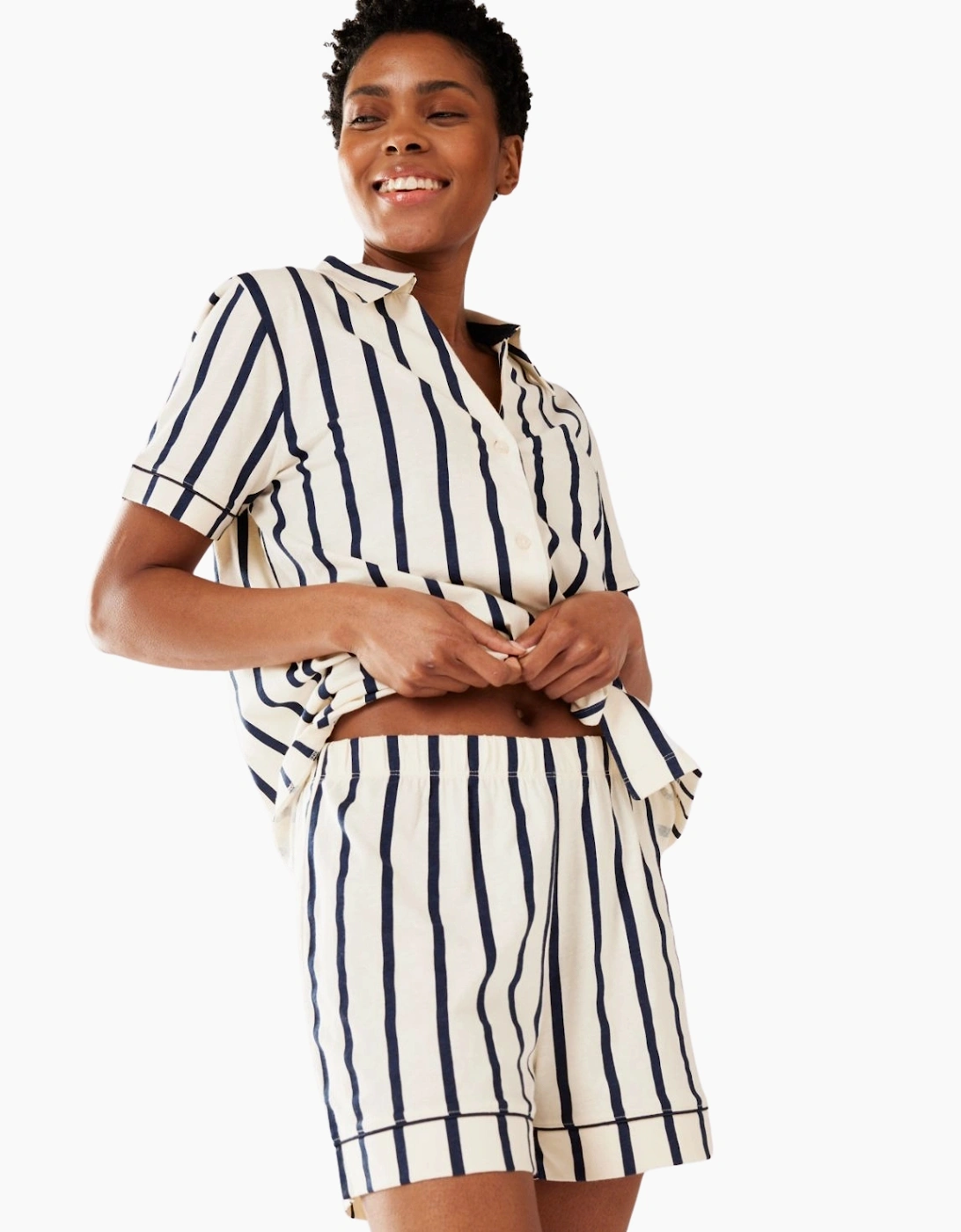 Cw2008rstp20 Chelsea Peers Organic Cotton Short Pyjama Set