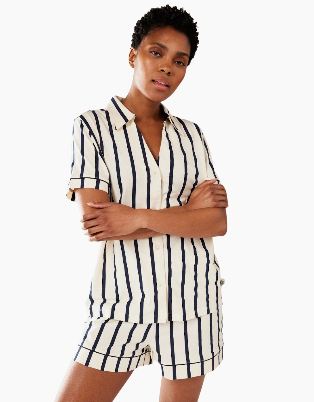 Cw2008rstp20 Chelsea Peers Organic Cotton Short Pyjama Set