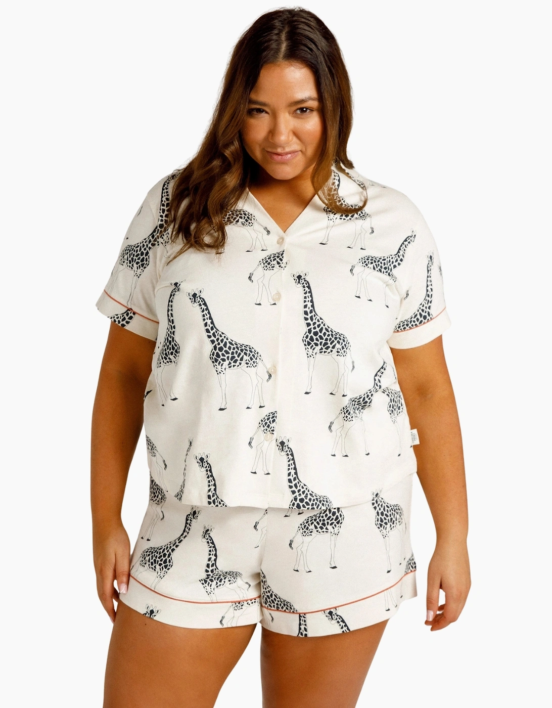 Cw1120cgra03 Chelsea Peers Curve Organic Cotton Short Pyjama Set