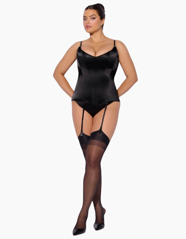Hd05813b House Of Desire Juliet Satin Full Boning Scoop Neck Corset