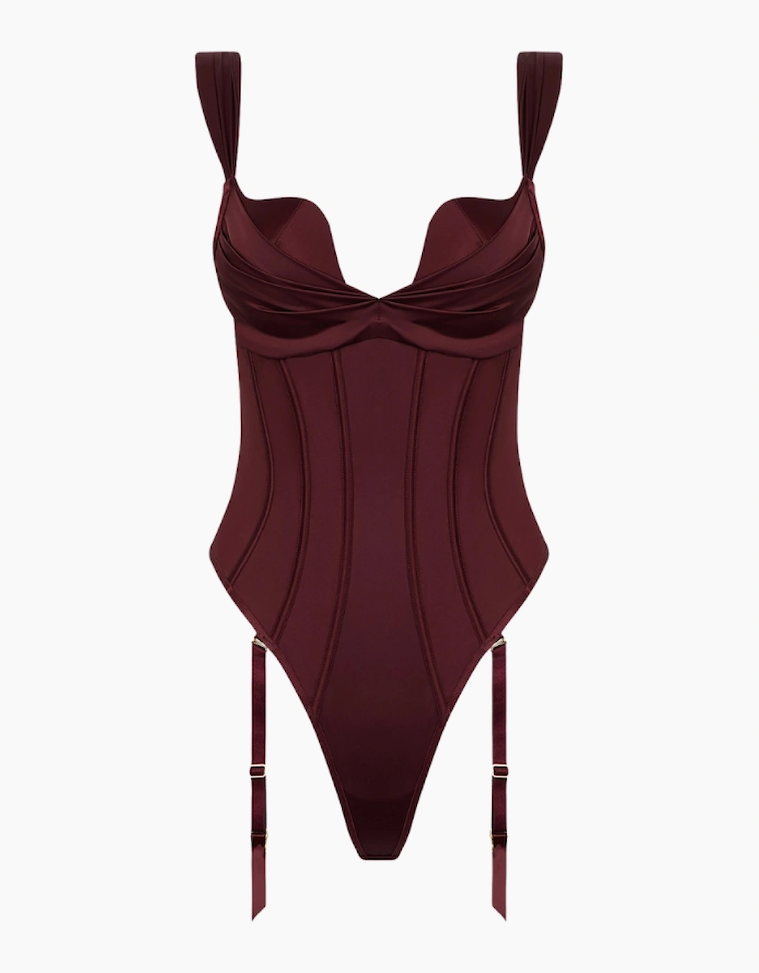Hd05604a House Of Desire Brigeta Satin Draped Push Up Teddy