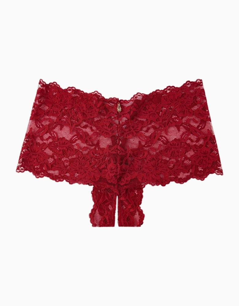 Hd02209b House Of Desire Bella Lace Crotchless Cheeky Brazilian Brief