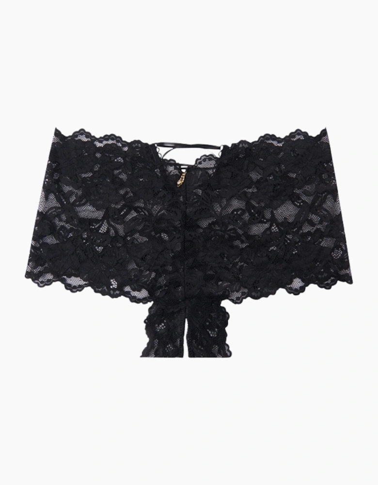 Hd02209b House Of Desire Bella Lace Crotchless Cheeky Brazilian Brief
