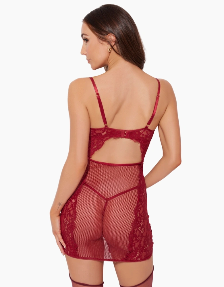 Hd03406a House Of Desire Dezi Lace & Chain Chemise Set