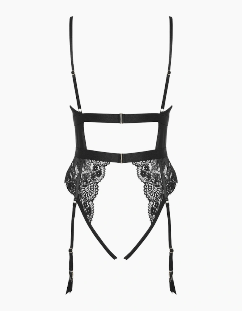 Hd00404a House Of Desire Helena Lace & Satin Wireless & Open Back Teddy