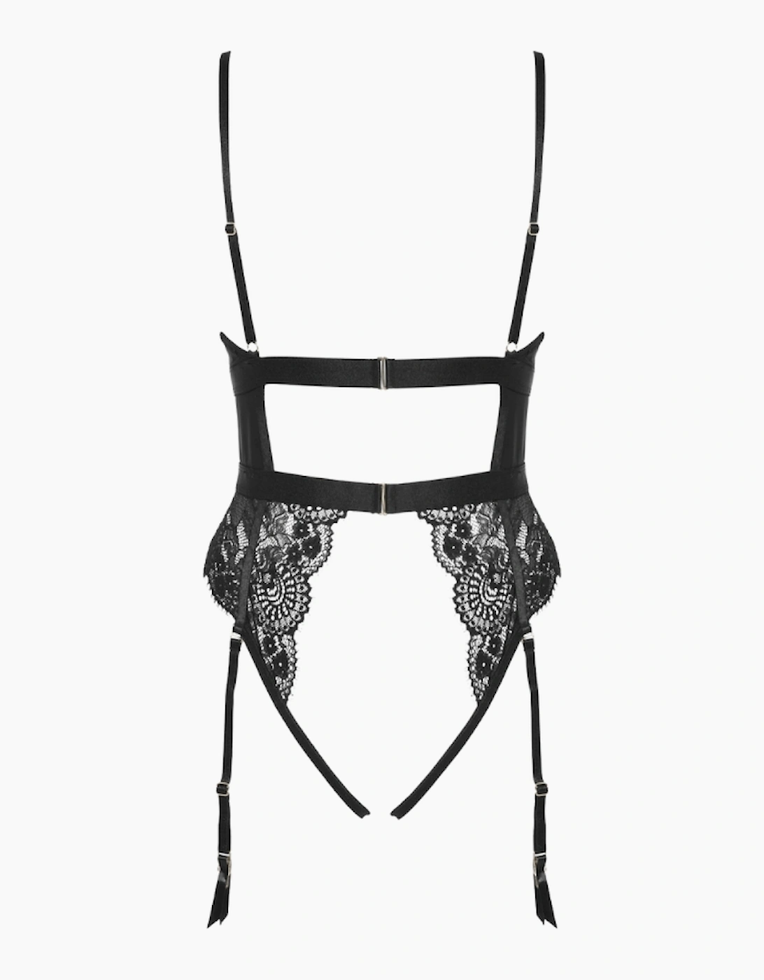 Hd00404a House Of Desire Helena Lace & Satin Wireless & Open Back Teddy