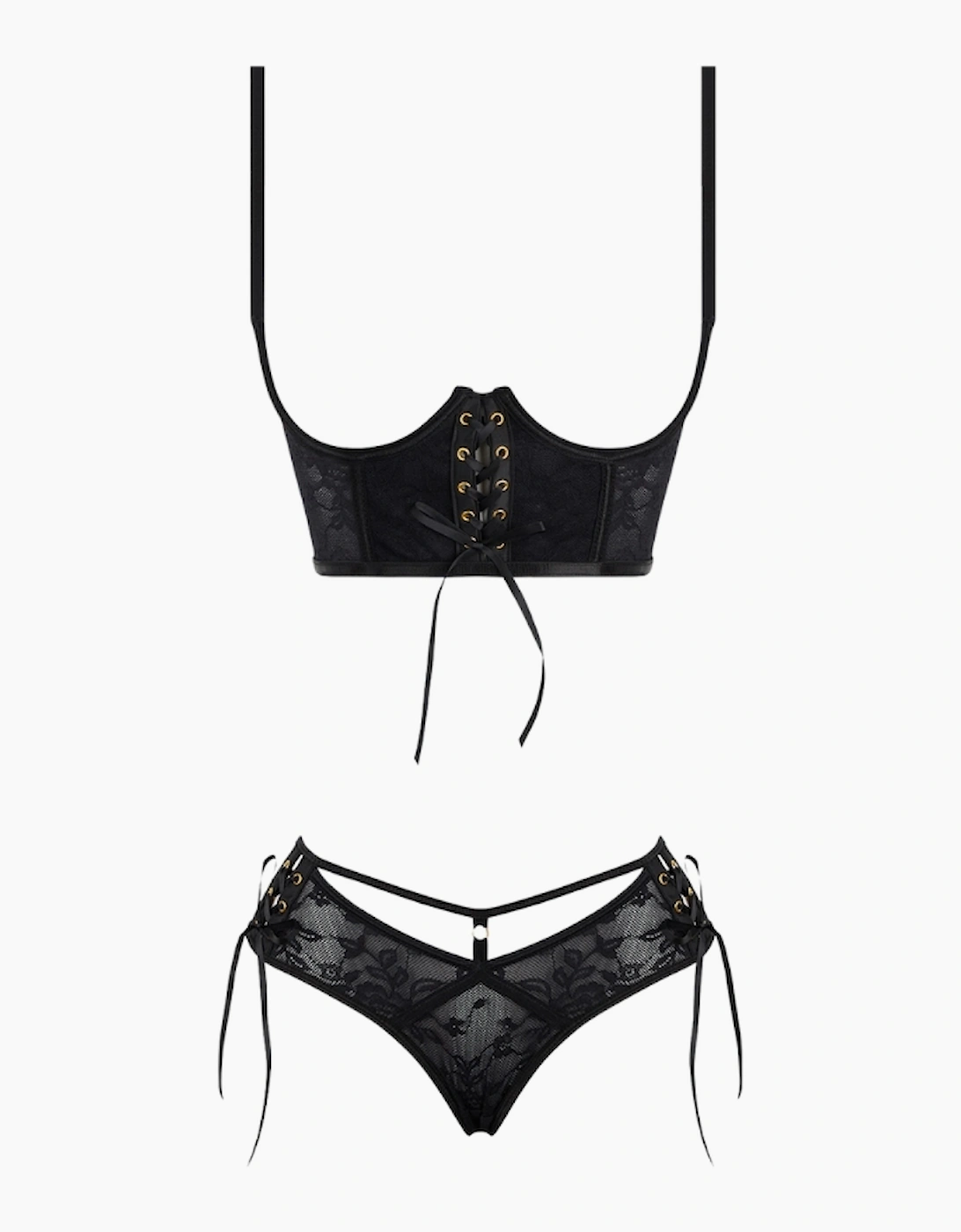 Hd00901a House Of Desire Gia Lace Open Cup Bra & Panty Set