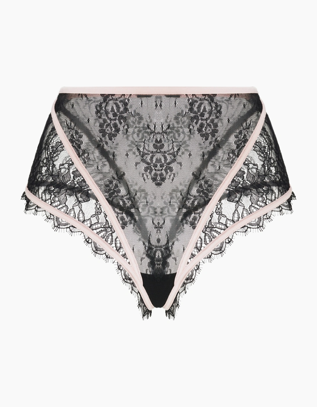 Hd01909b House Of Desire Jocelyn Lace & Satin High Waist Cheeky Brief