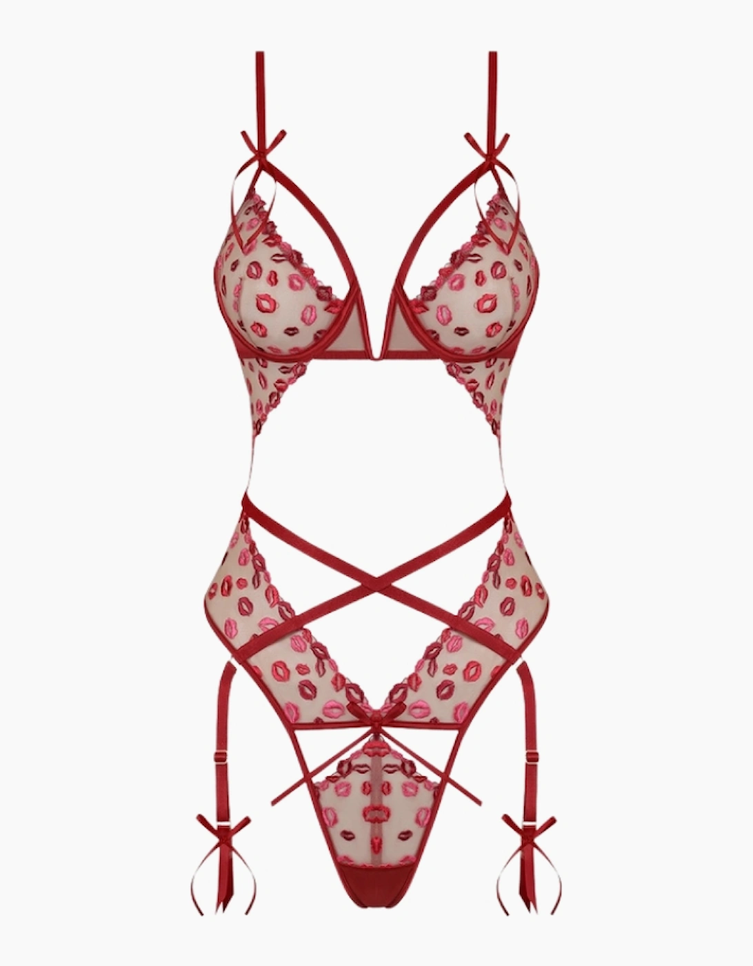 Hd07004a House Of Desire Angelina Embroidery Cut Out Teddy