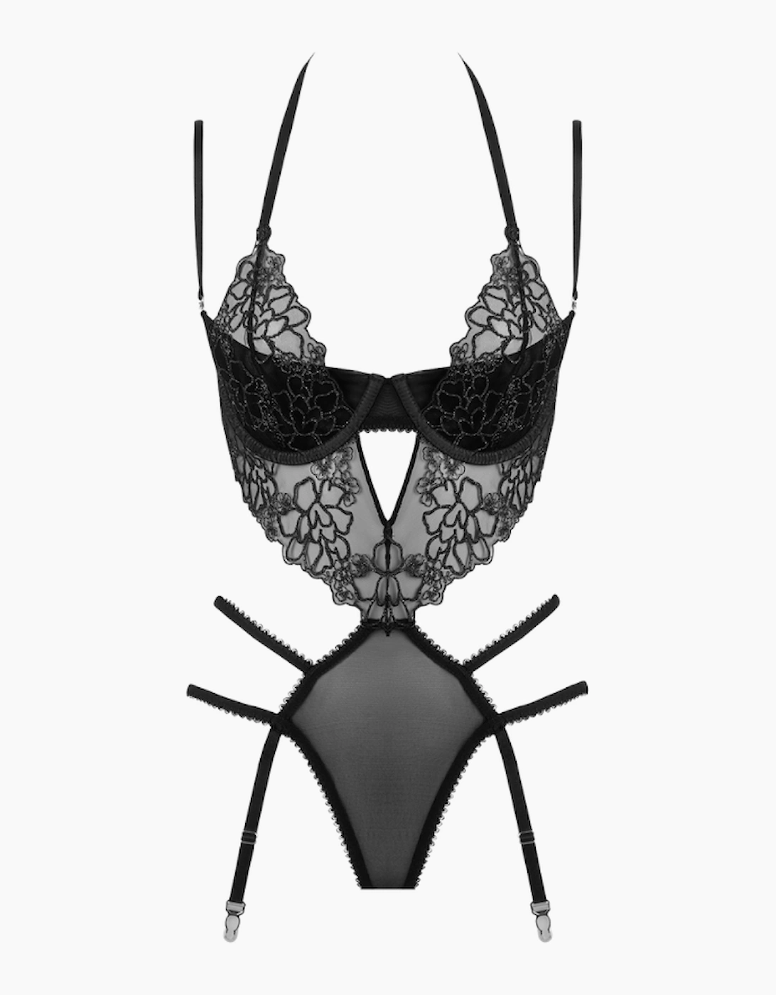 Hd03804a House Of Desire Eden Embroidered Lace Teddy