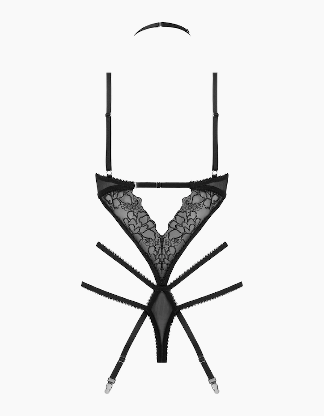 Hd03804a House Of Desire Eden Embroidered Lace Teddy