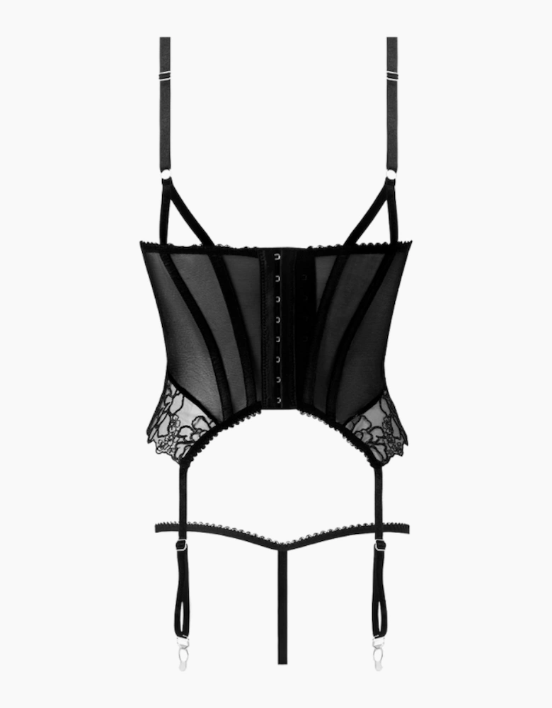 Hd03803a House Of Desire Eden Embroidered Lace Bustier & Thong Set