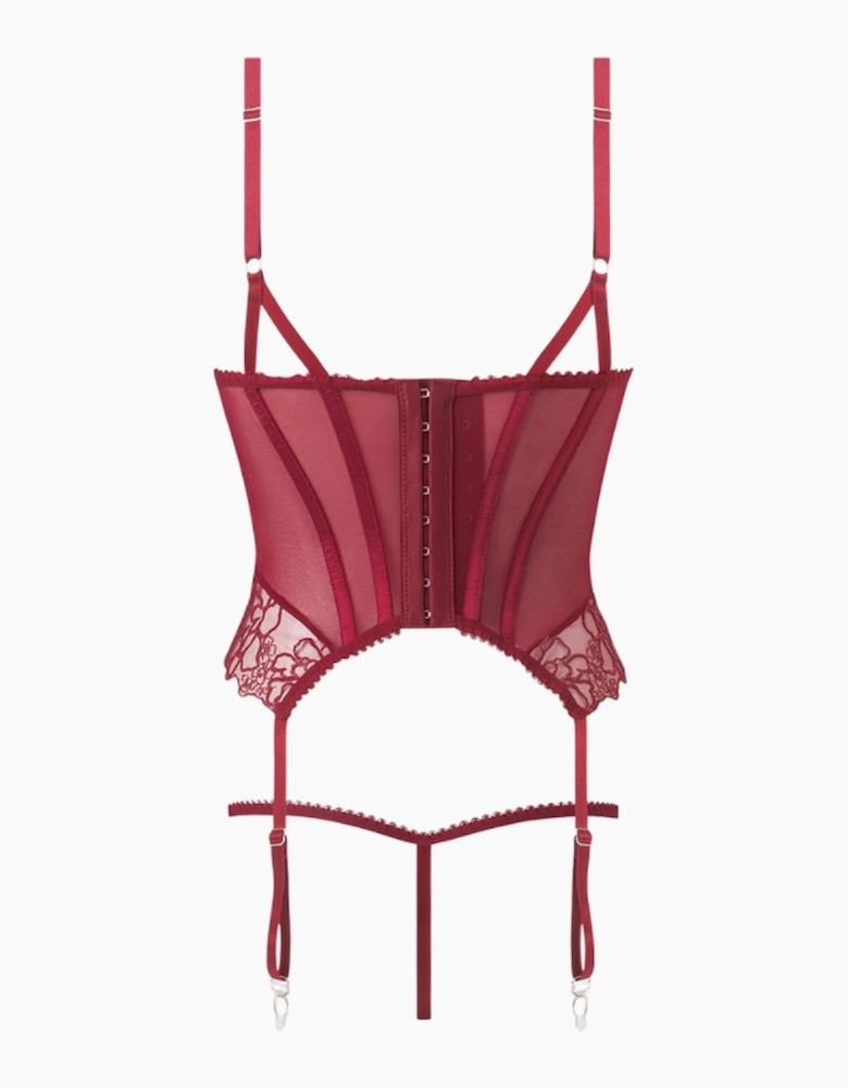 Hd03803a House Of Desire Eden Embroidered Lace Bustier & Thong Set