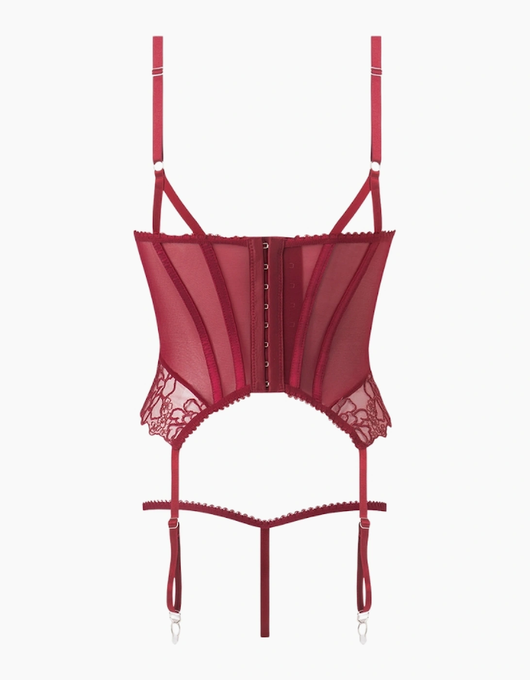 Hd03803a House Of Desire Eden Embroidered Lace Bustier & Thong Set