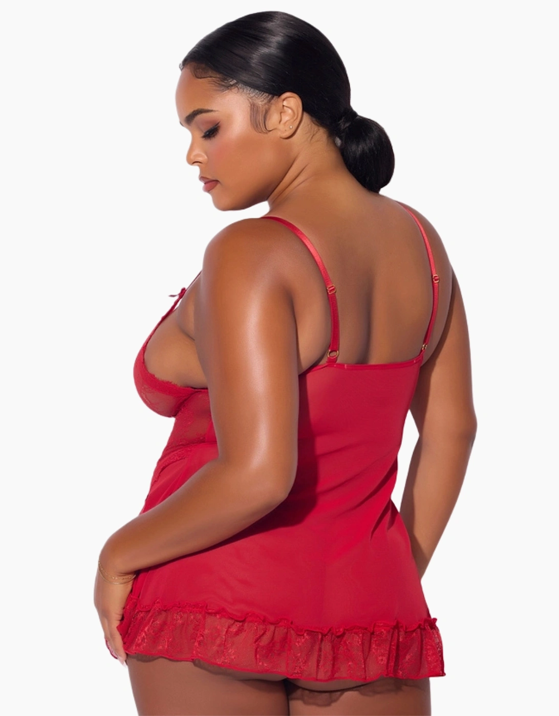 Hd02805a House Of Desire Kiki Lace Babydoll & Thong Set