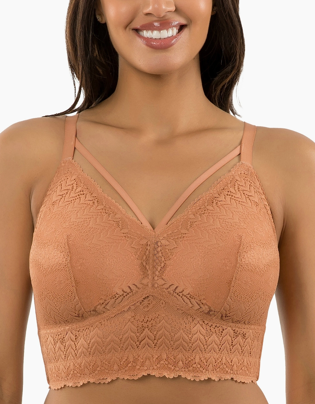 P5951 Parfait Mia Lace Wire Free Padded Bralette