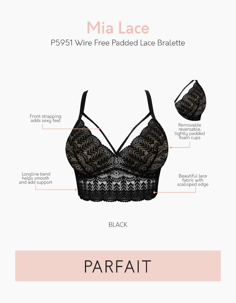 P5951 Parfait Mia Lace Wire Free Padded Bralette