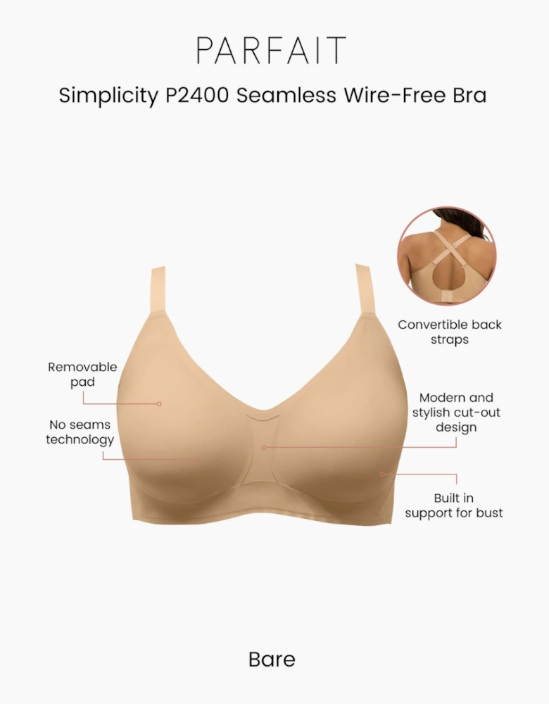 P2400 Parfait Simplicity Seamless Wire-Free Bra