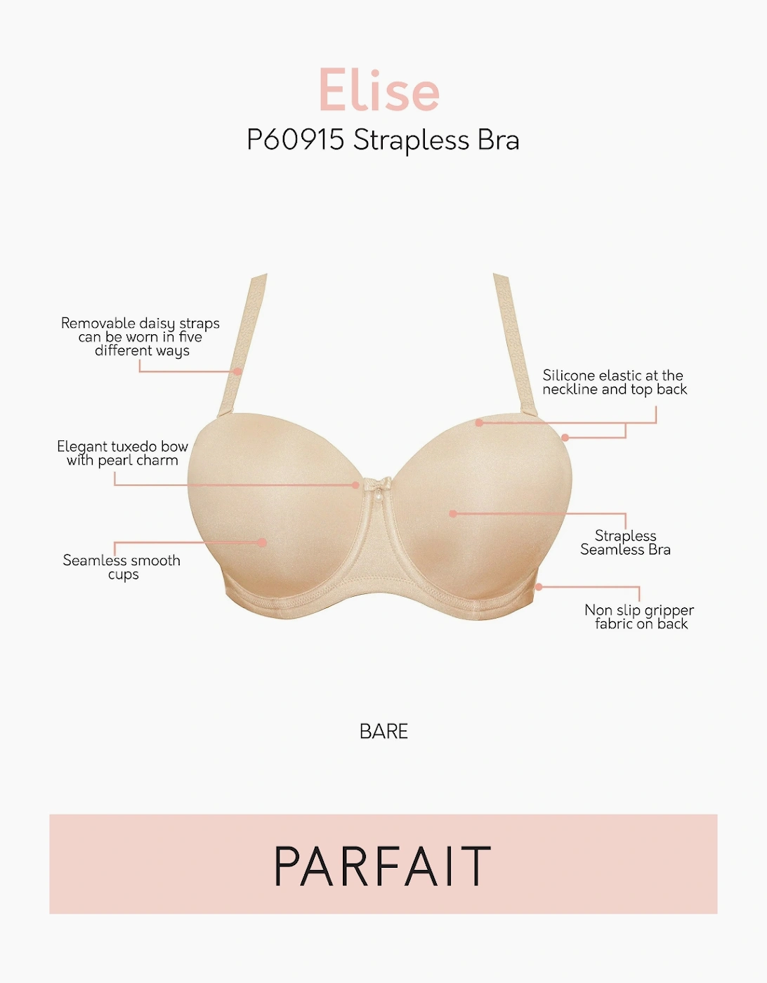 P60915 Parfait Elise Strapless Bra