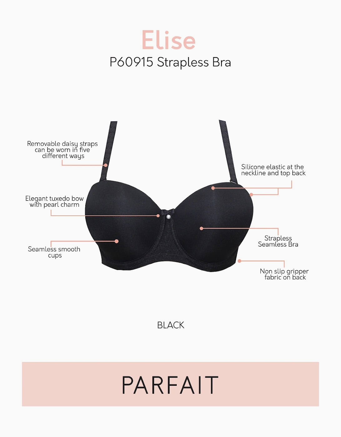 P60915 Parfait Elise Strapless Bra