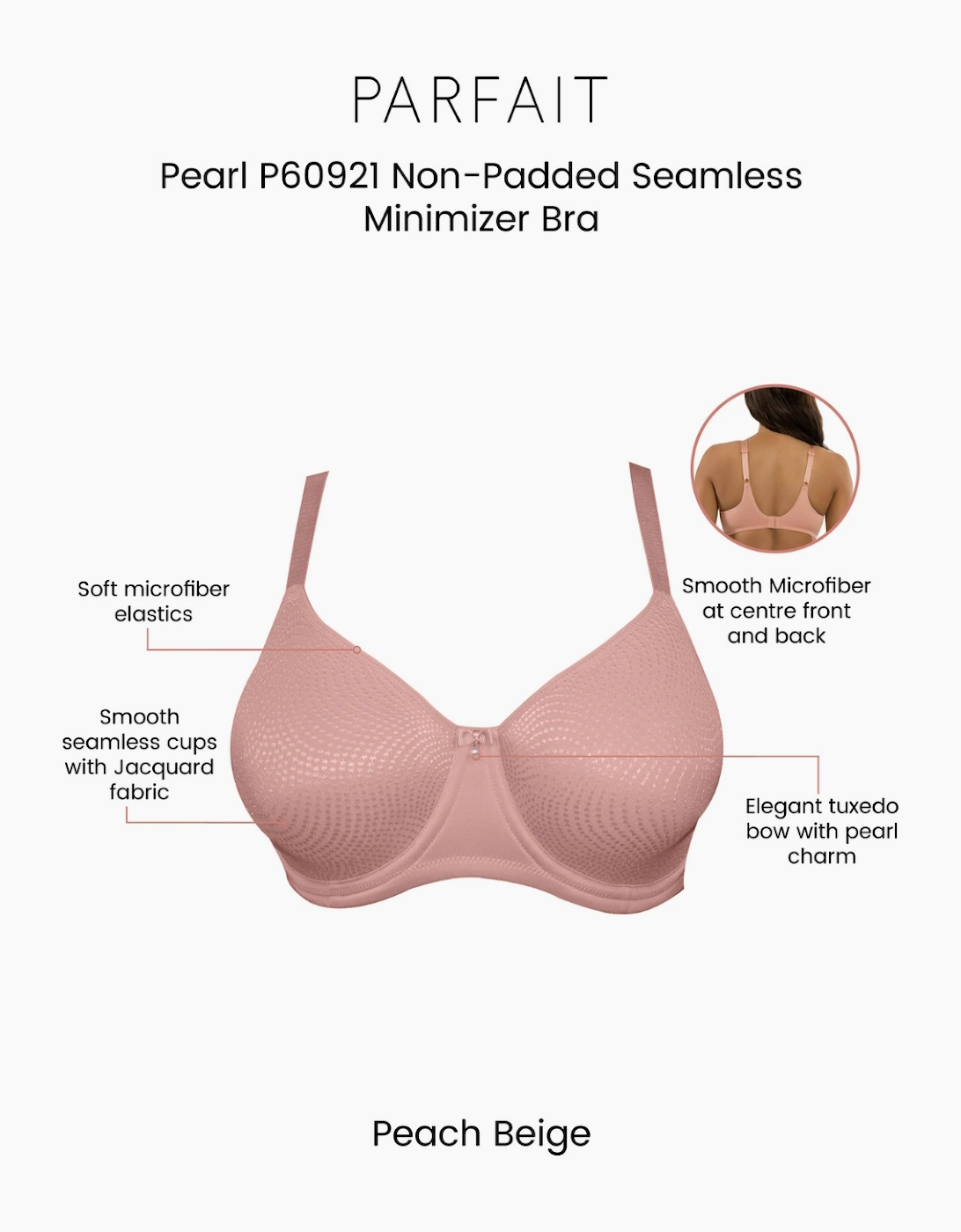 P60921 Parfait Pearl Unlined Seamless Minimiser Bra