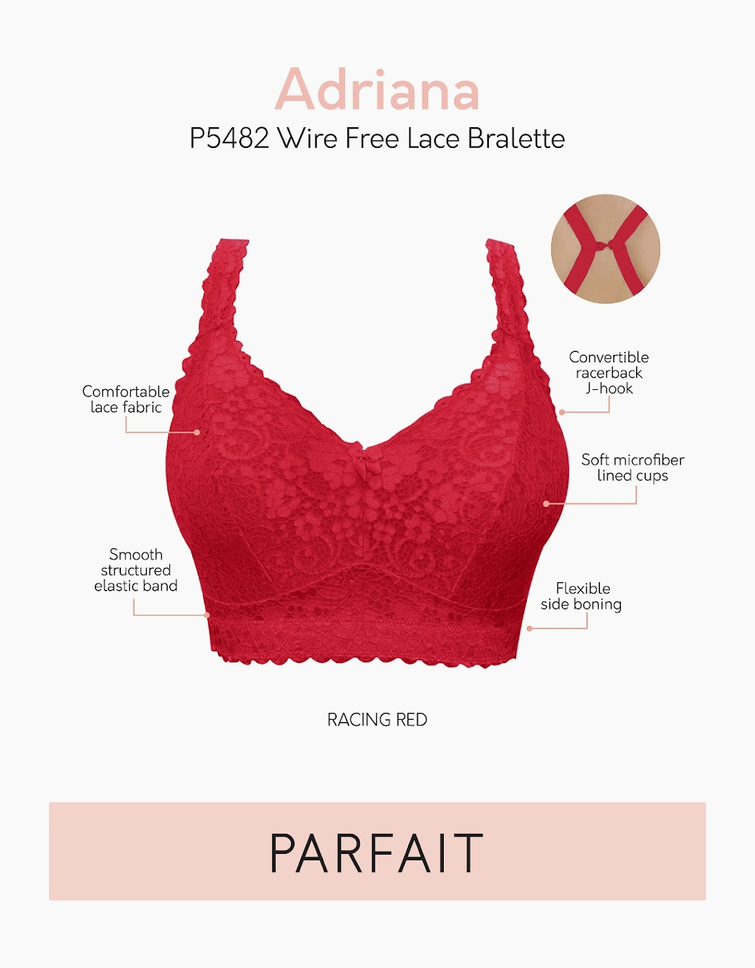 P5482 Parfait Adriana Lace Bralette