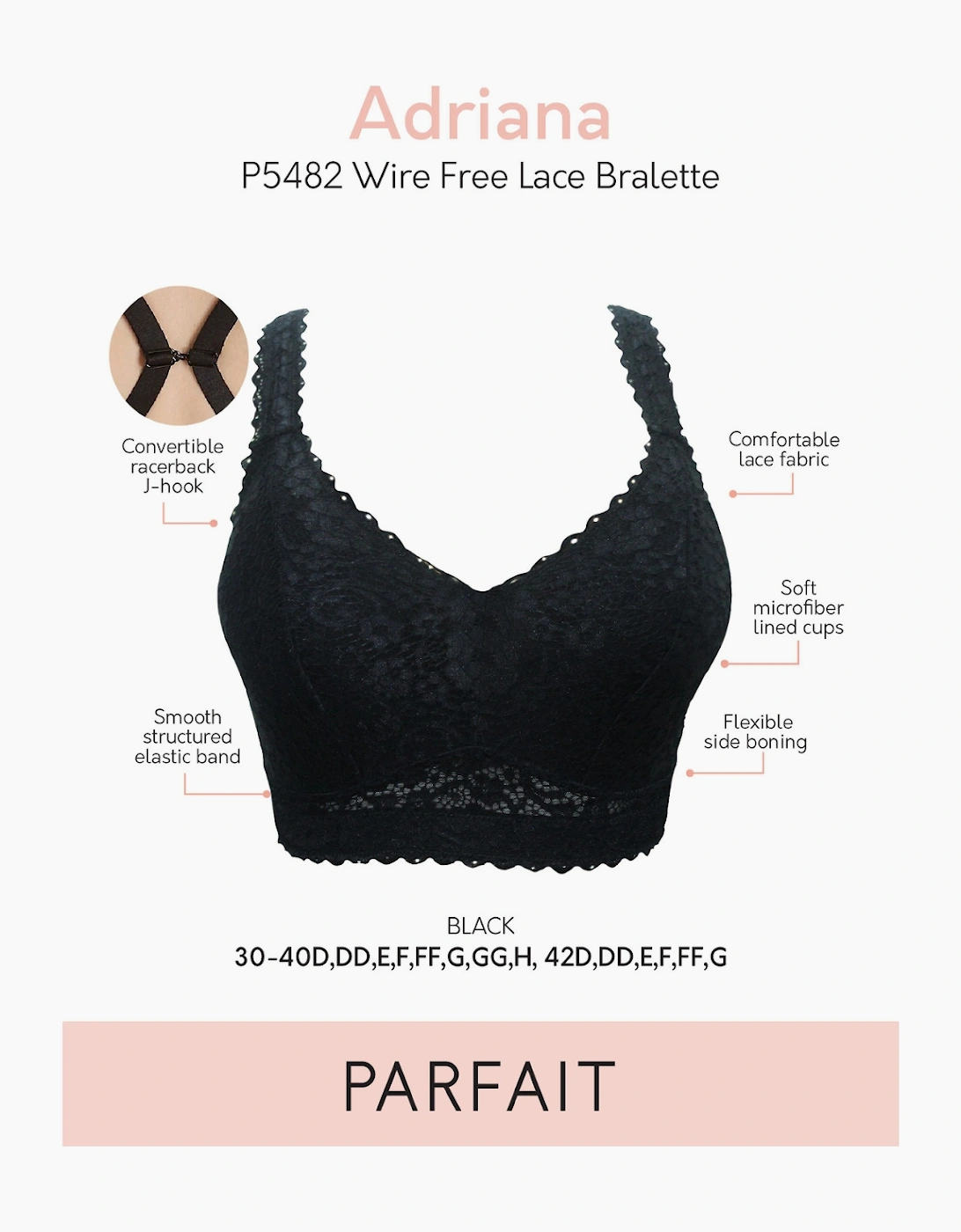 P5482 Parfait Adriana Lace Bralette