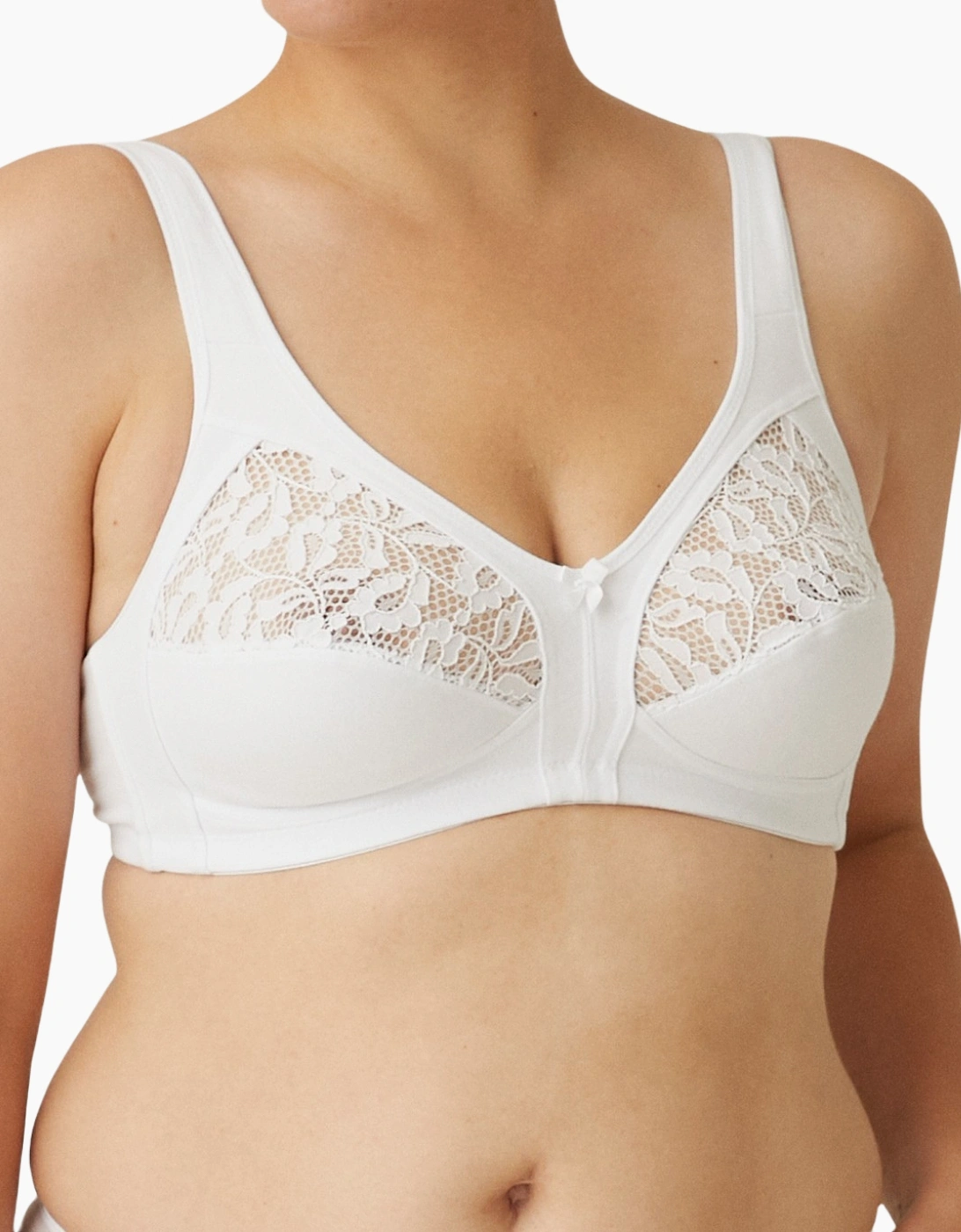 5346 Naturana Vintage Cotton Non Wired Lace Bra