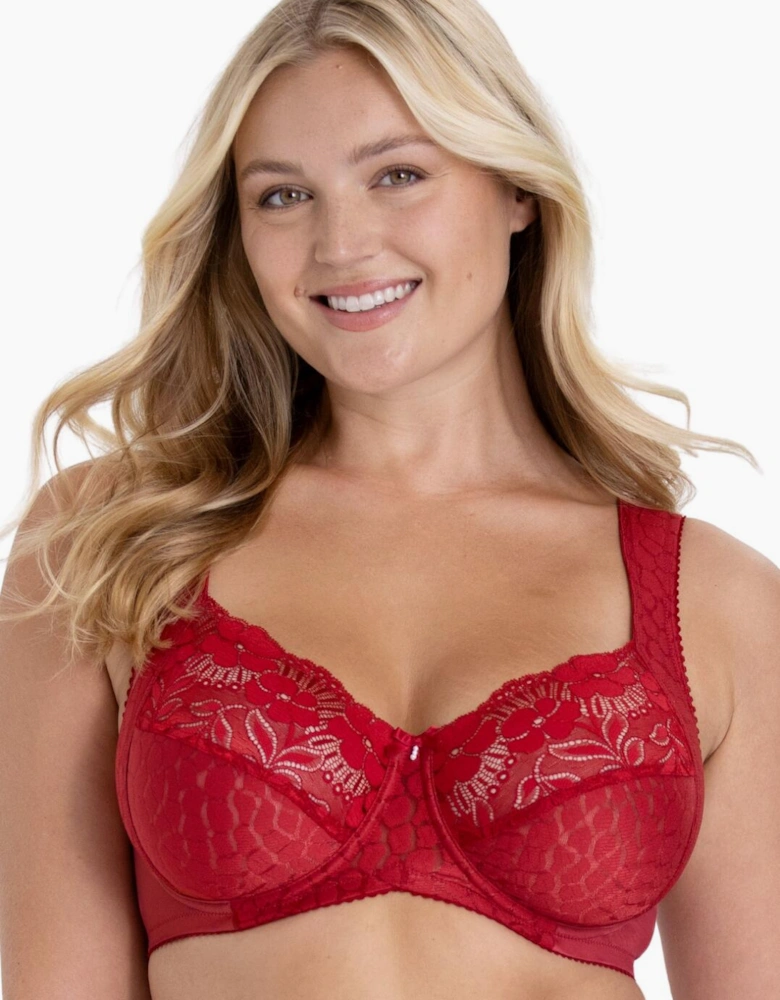 2166 Miss Mary Of Sweden Jacquard & Lace Underwired Bra