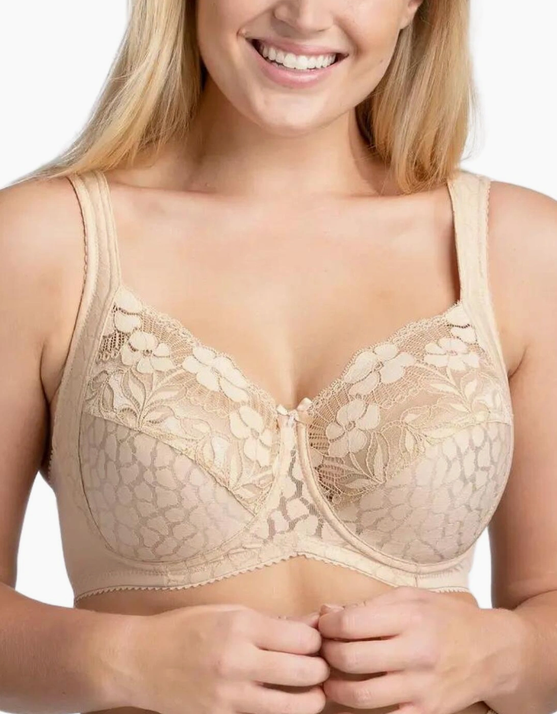 2166 Miss Mary Of Sweden Jacquard & Lace Underwired Bra