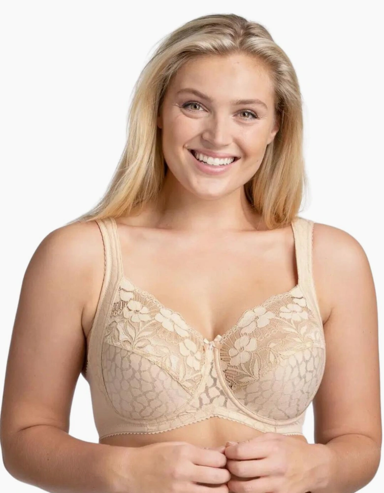 2166 Miss Mary Of Sweden Jacquard & Lace Underwired Bra