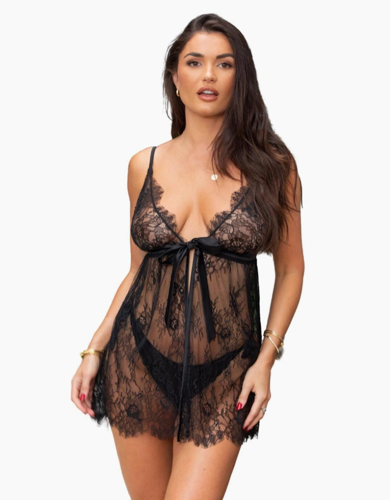 19894 Pour Moi For Your Eyes Only Lace Babydoll