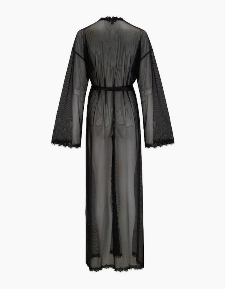 23178 Pour Moi For Your Eyes Only Mesh And Lace Maxi Gown