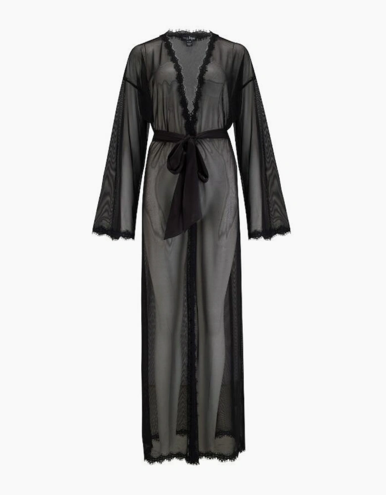 23178 Pour Moi For Your Eyes Only Mesh And Lace Maxi Gown