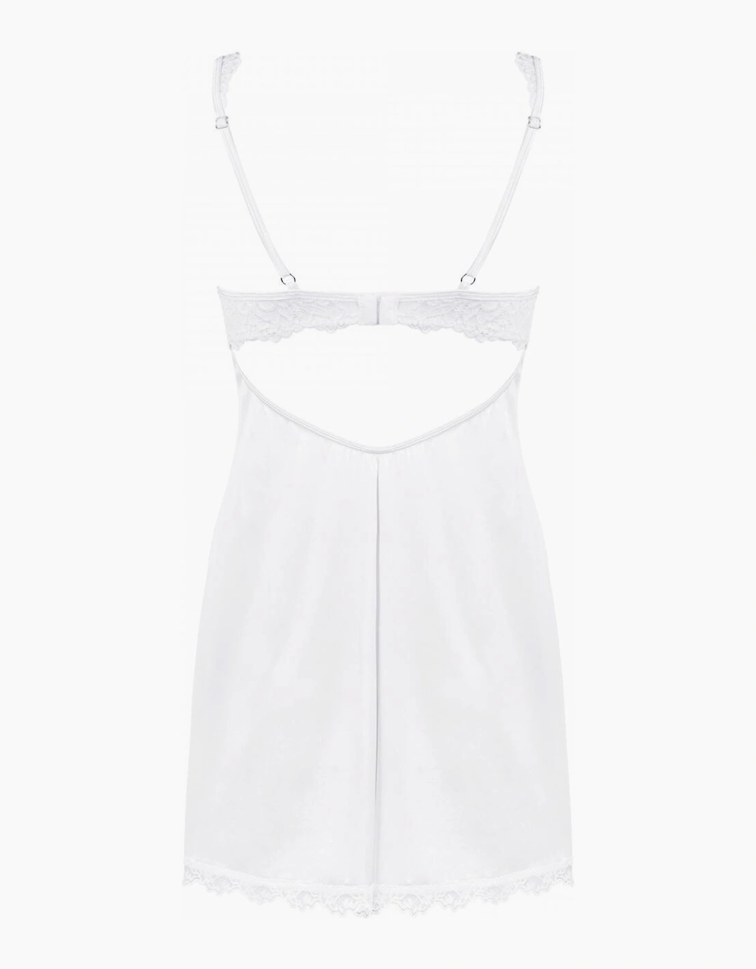 Obsessive Amor Blanco Chemise and Thong Set