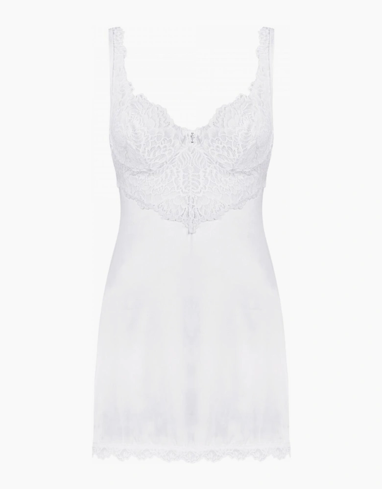 Obsessive Amor Blanco Chemise and Thong Set
