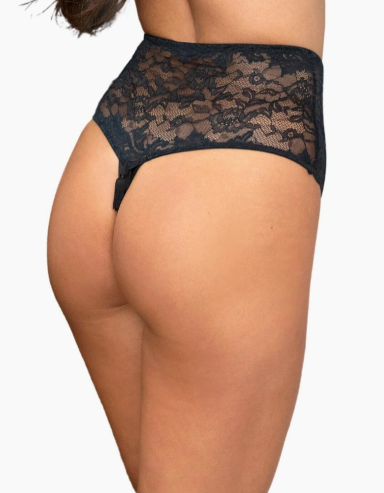 22805 Pour Moi For Your Eyes Only High Waist Crotchless Thong