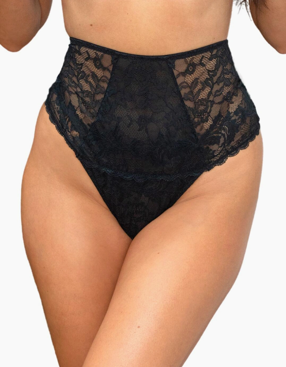 22805 Pour Moi For Your Eyes Only High Waist Crotchless Thong