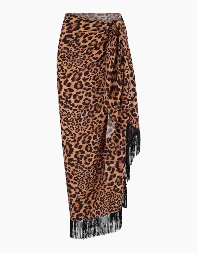 91124 Pour Moi Fringe Trim Crinkle Multiway Sarong