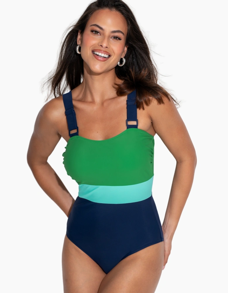 1415R Pour Moi Colour Block Control Swimsuit