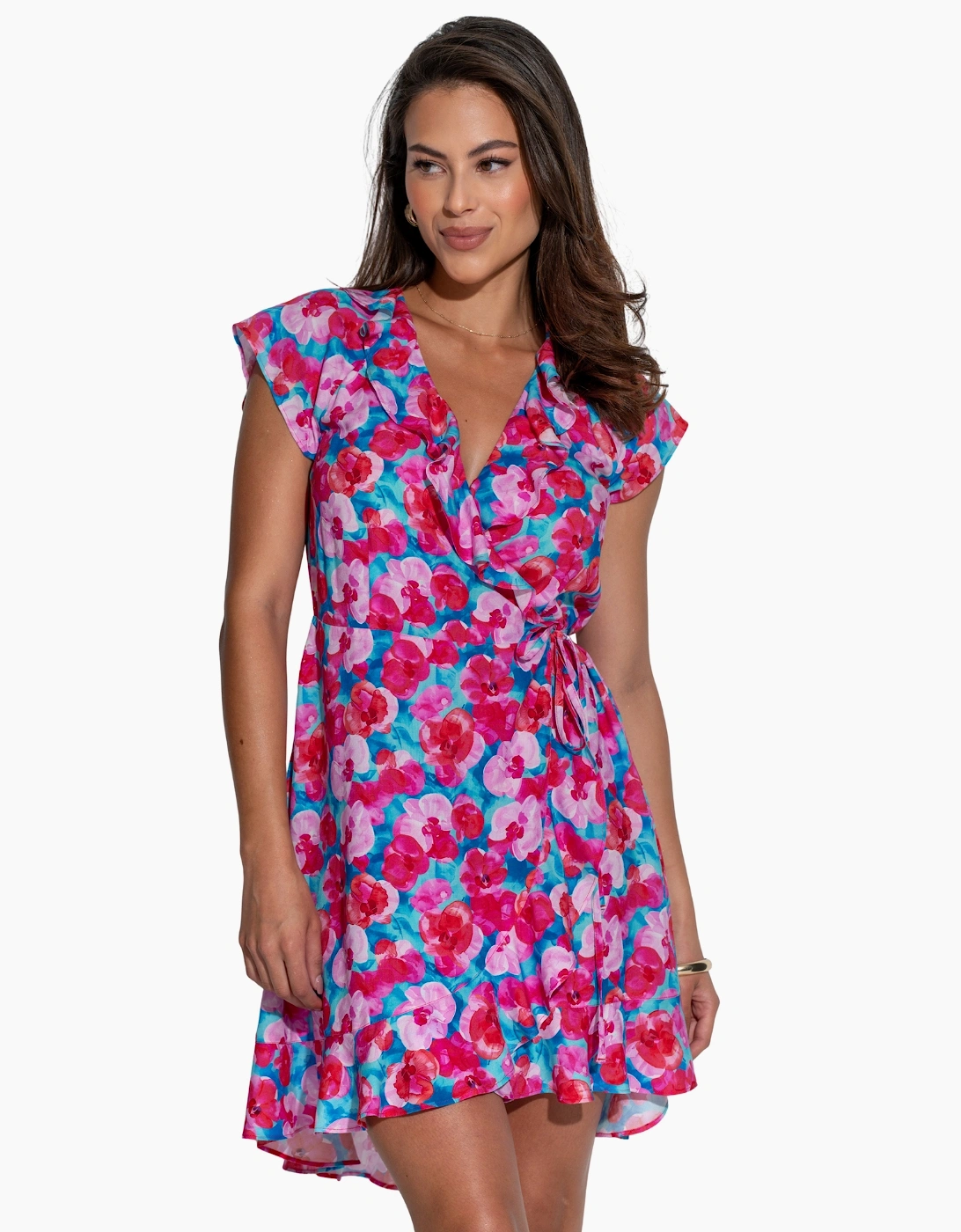 91090 Pour Moi Penny Frill Wrap Beach Dress
