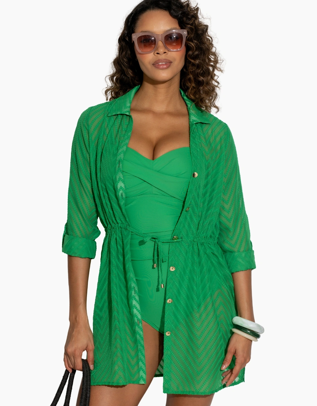 91109 Pour Moi Button Through Beach Shirt