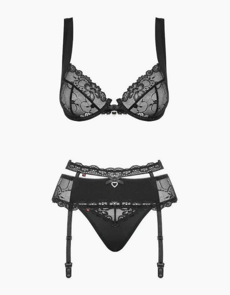 Obsessive Heartina 3 Piece Lingerie Bra Set