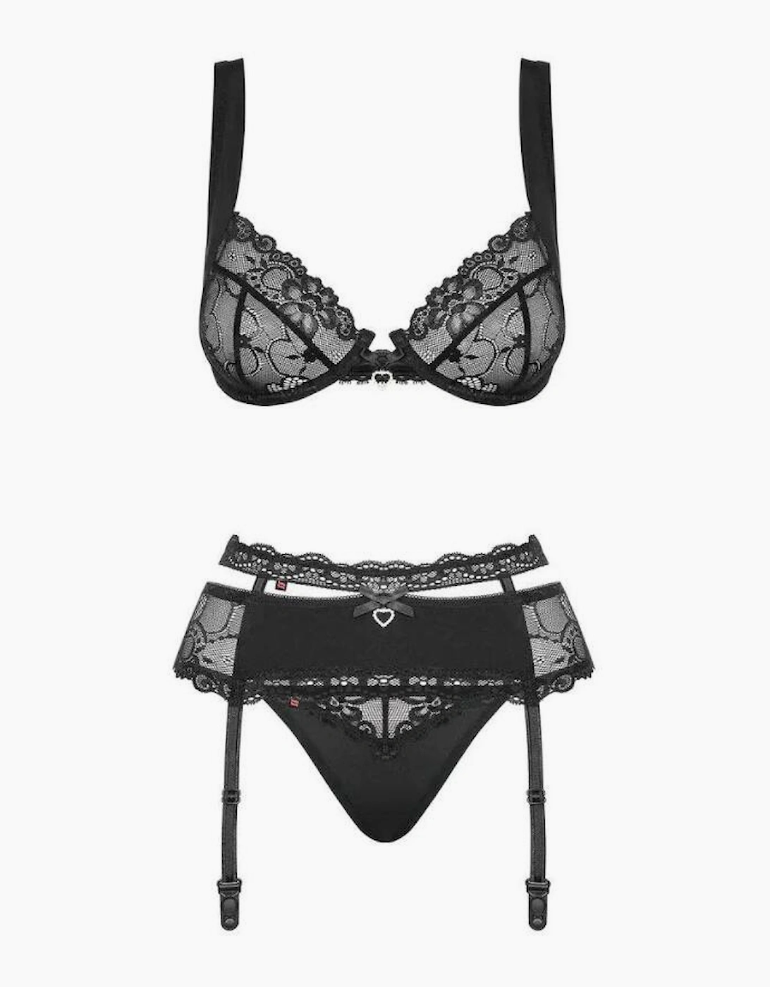 Obsessive Heartina 3 Piece Lingerie Bra Set