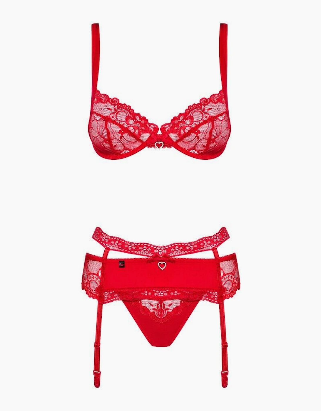 Obsessive Heartina 3 Piece Lingerie Bra Set