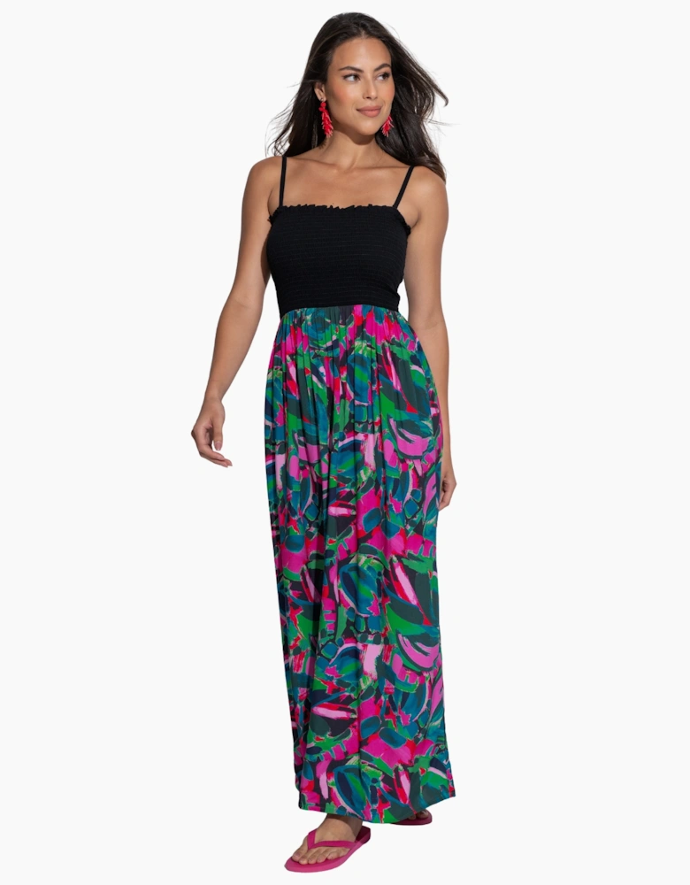 91130 Pour Moi Emma Strapless Shirred Bodice Maxi Beach Dress