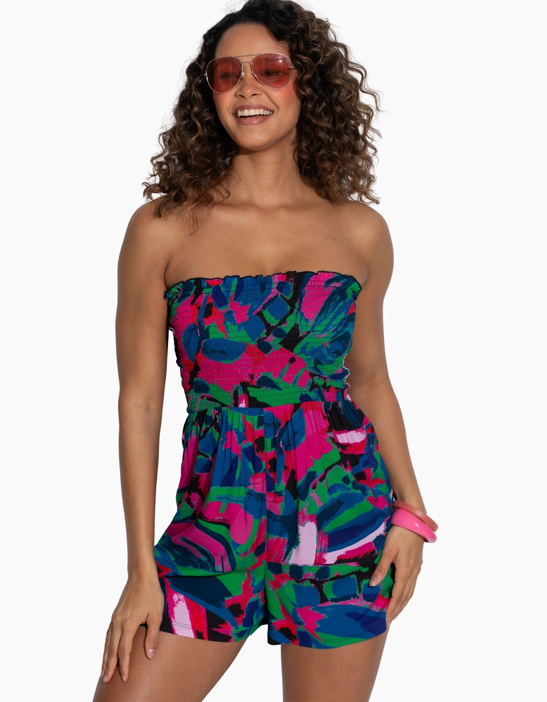91131 Pour Moi Lottie Strapless Beach Playsuit