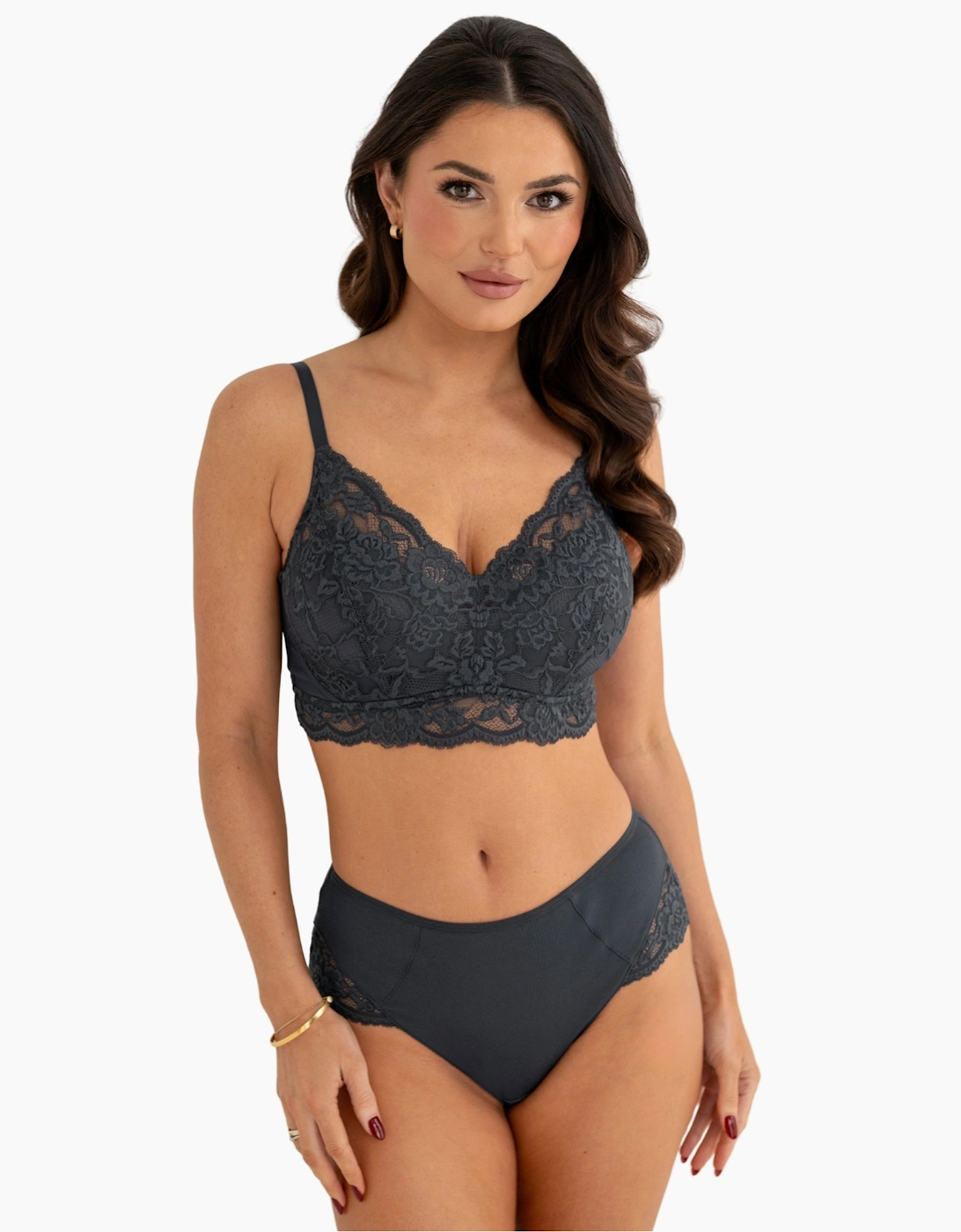 14607 Pour Moi Love To Lounge Lace And Modal Midi Brief