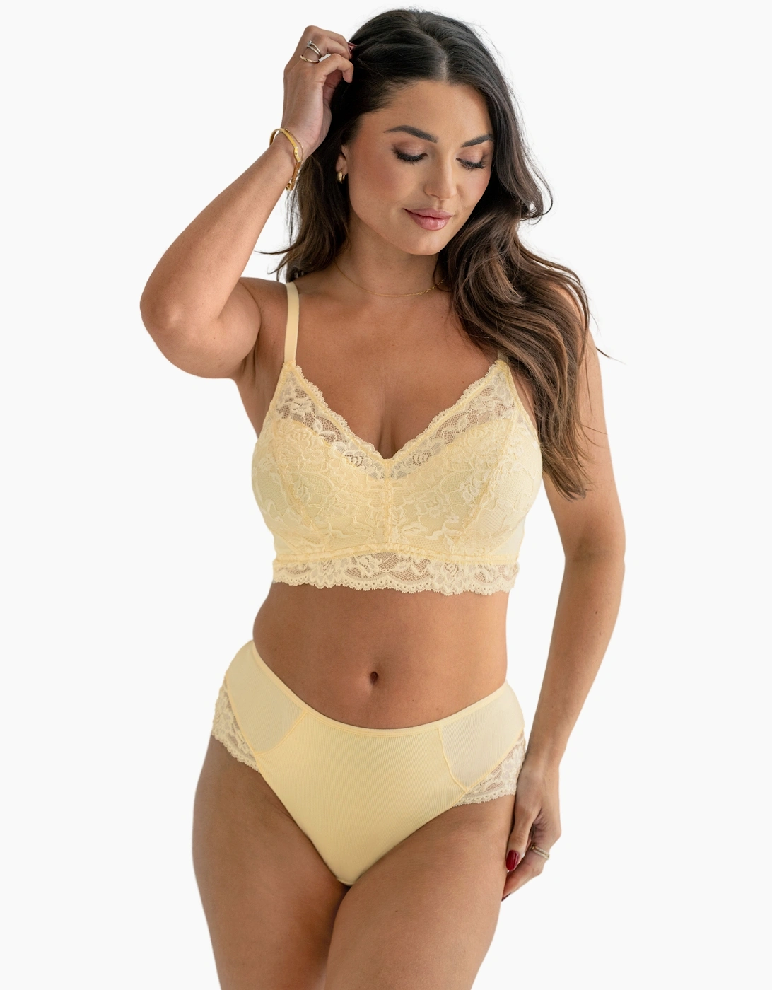 14607 Pour Moi Love To Lounge Lace And Modal Midi Brief